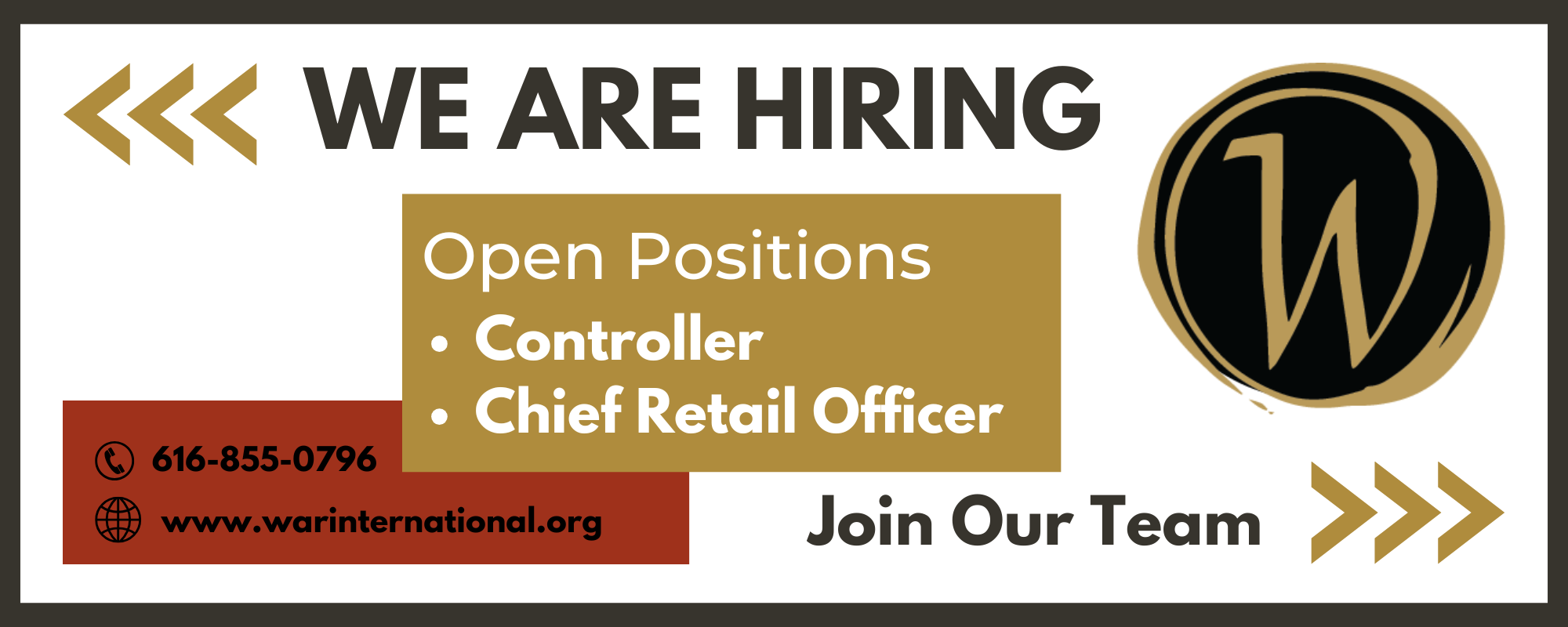 We're Hiring -Banner for website