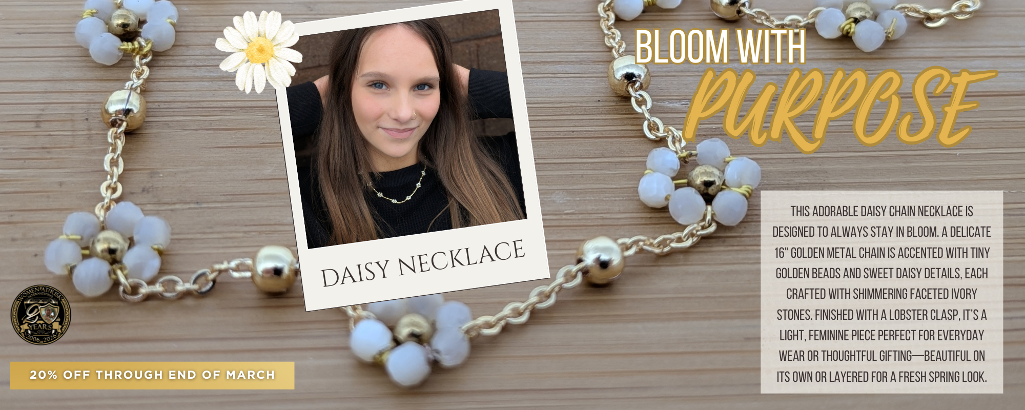 Daisy Necklace (March) - Banner
